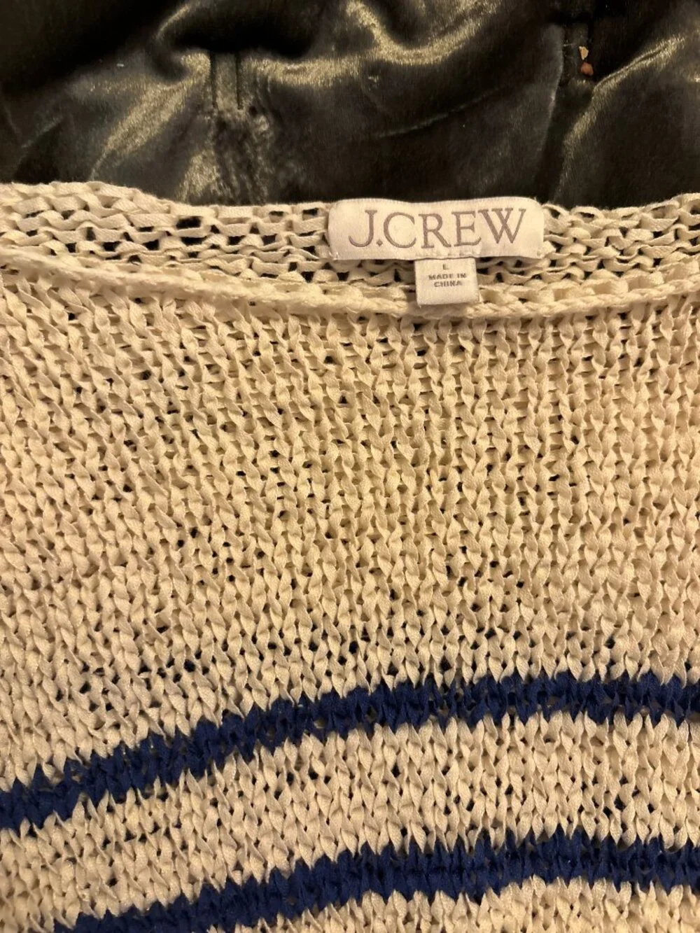Preppy French Striped Nautical Sweater Open knit